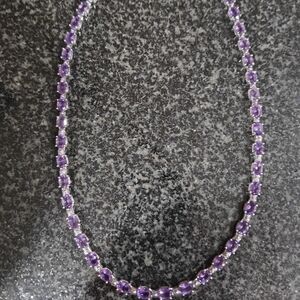 Elegant Purple Gemstone Necklace